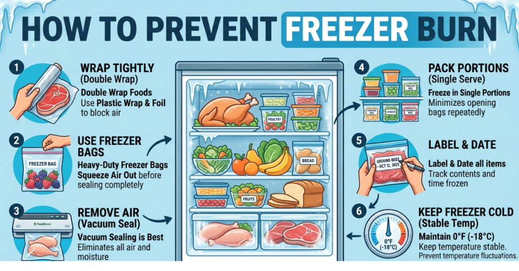How to Prevent Freezer Burn: Simple Tips for Every Food