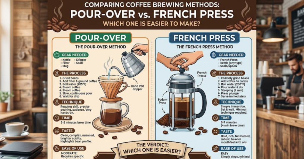 Pour-Over vs French Press: Which Coffee Method Is Easier?