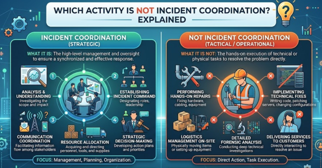 Which Activity Is Not Incident Coordination? Explained