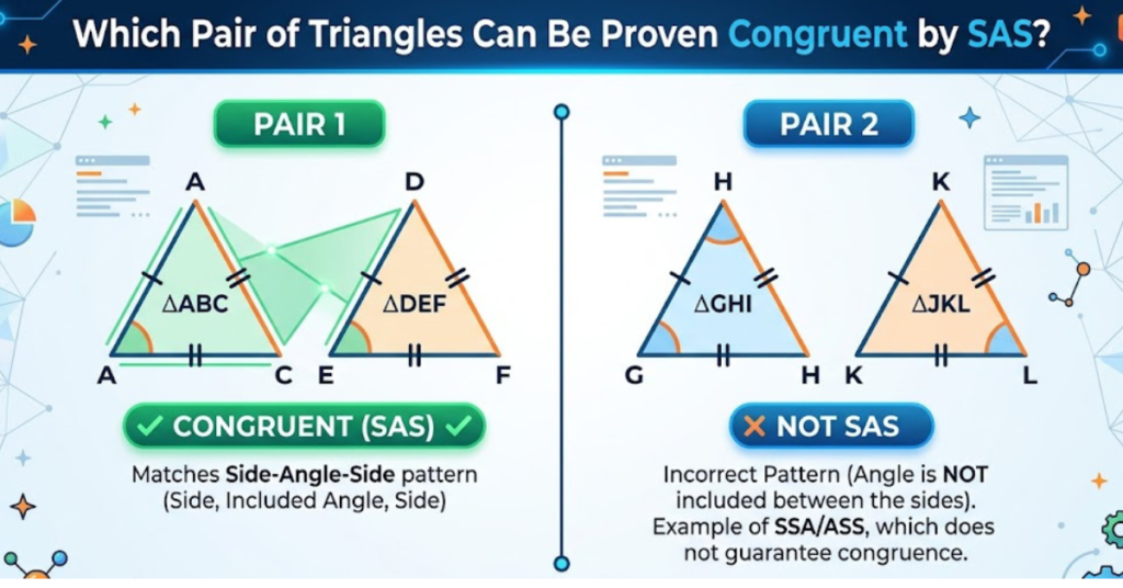 Which Pair of Triangles Can Be Proven Congruent by SAS?