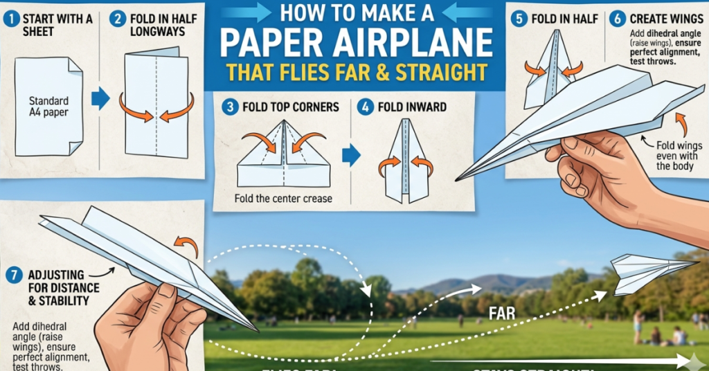 How to Make a Paper Airplane That Flies Far & Straight
