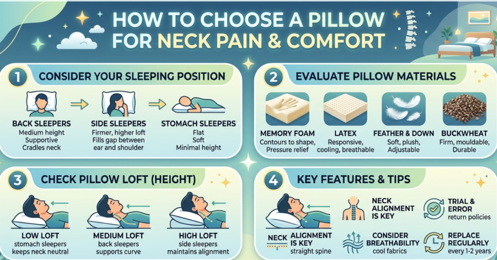 How to Choose a Pillow for Neck Pain & Comfort